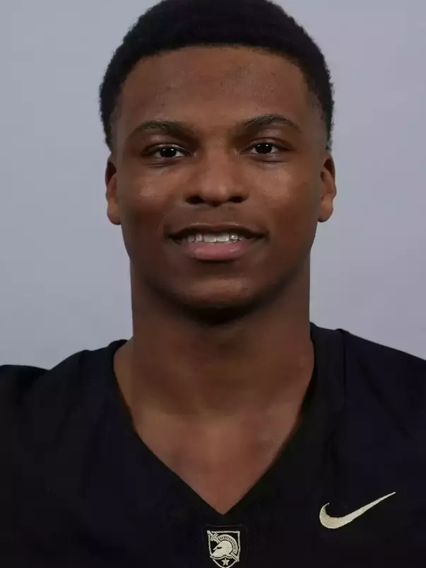 Larry Pickett Jr headshot with a Black Army Football jersey on.