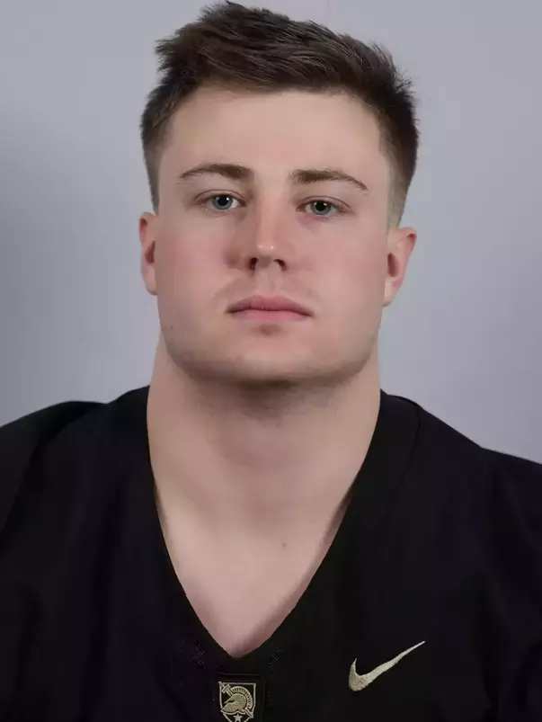 Mack O'Halloran headshot with a Black Army Football jersey on.