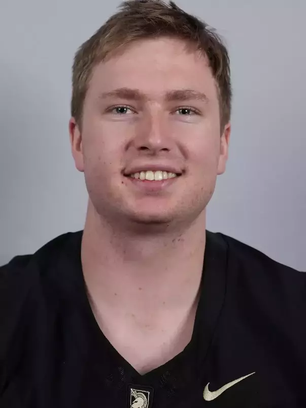 Max Stober headshot with a Black Army Football jersey on.
