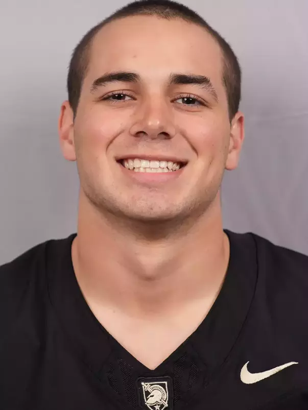 Tucker James headshot with a Black Army Football jersey on.