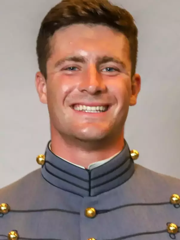 Aidan Casuccio Headshot with Cadet full dress gray.