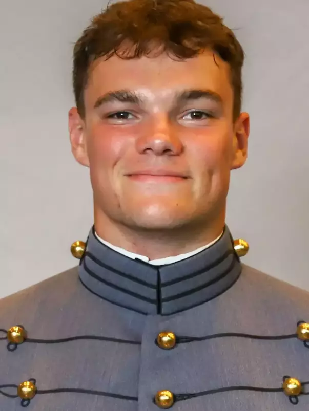Nolan Greenwood Headshot with Cadet full dress gray.