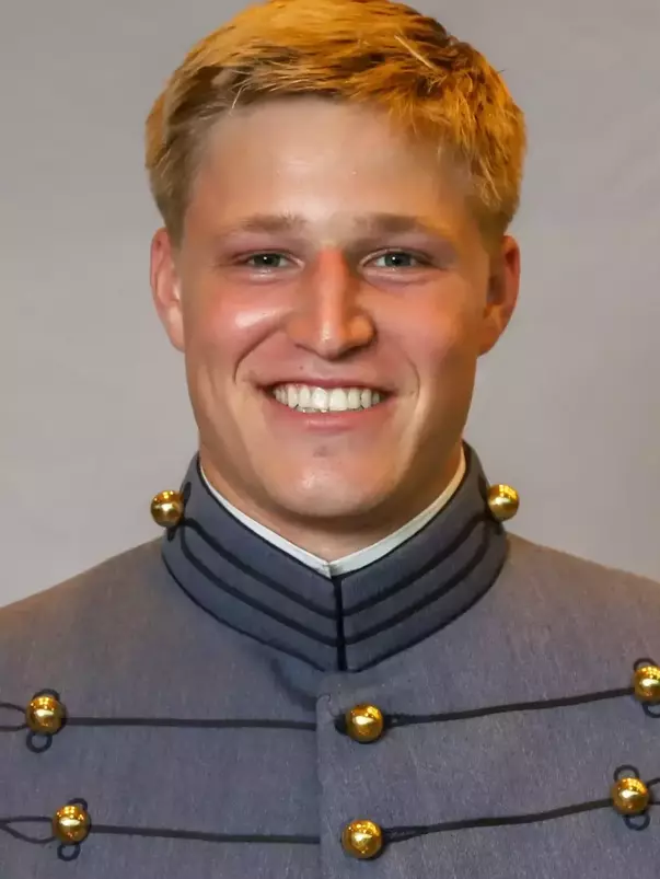 Luke Johnson Headshot with Cadet full dress gray.