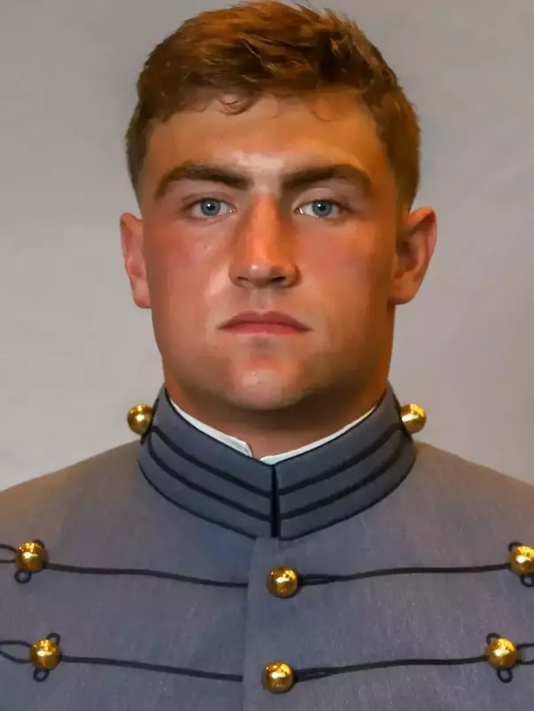 Luke Lentfer Headshot with Cadet full dress gray.