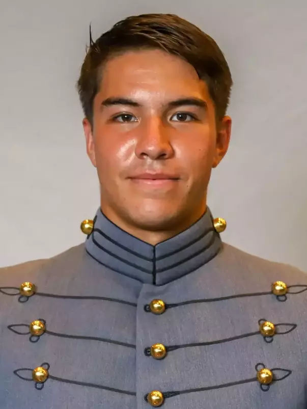 Lucas Perez Headshot with Cadet full dress gray.