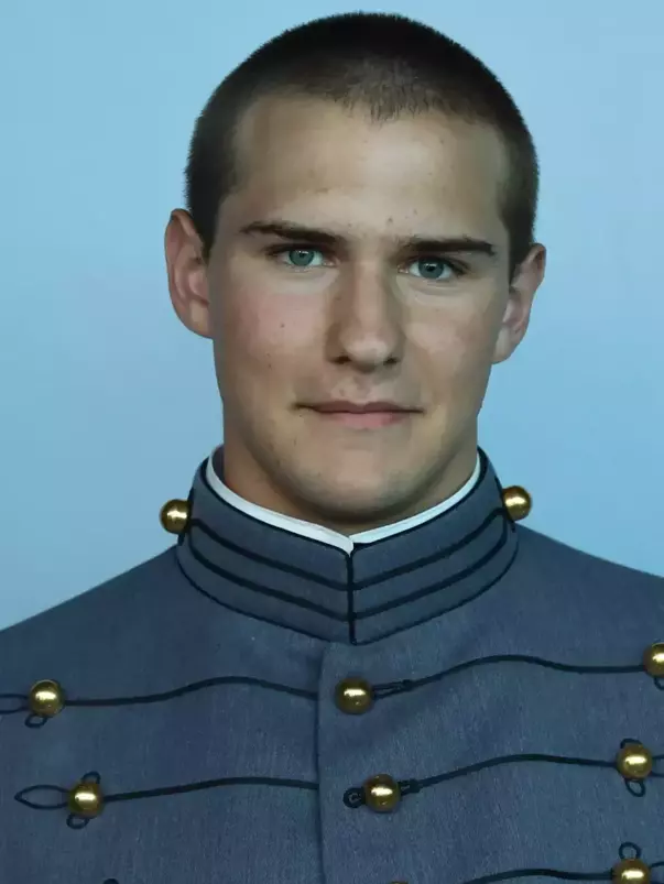 John Benson headshot with Cadet full dress gray on.