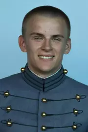 Brennan Blind headshot with Cadet full dress gray on.