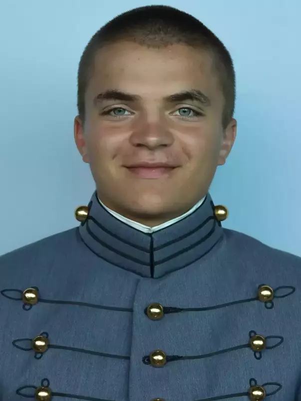 Tyler Malek Headshot with Cadet full dress gray.