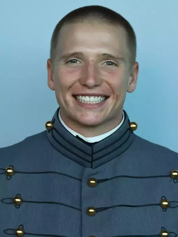 Christopher Newomb Headshot with Cadet full dress gray.