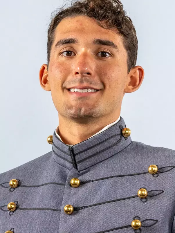 Noah Alvarez Headshot with Cadet full dress gray.