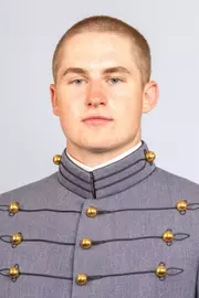 Gus Bell headshot with Cadet full dress gray on.