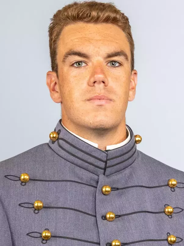 Sean Byrne headshot with Cadet full dress gray on.
