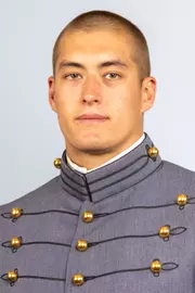 Gavin Cooper headshot with Cadet full dress gray on.