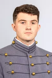 Austin Cunningham headshot with Cadet full dress gray on.