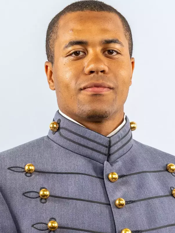 Kareem El-Bashir Headshot with Cadet full dress gray.