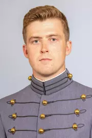 Gunnar Fellows headshot with Cadet full dress gray on.
