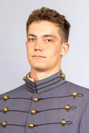 Brayden Fountain headshot with Cadet full dress gray on.