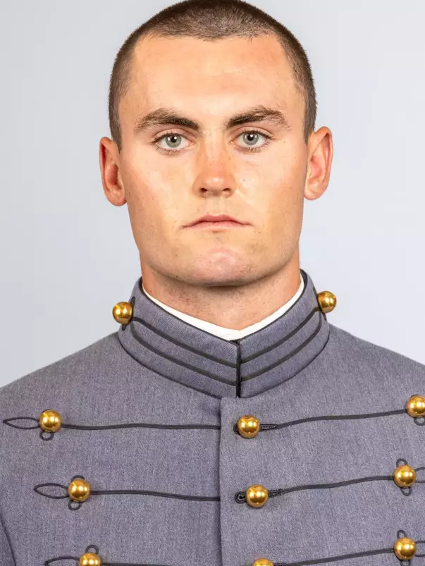Brian Knapp Headshot with Cadet full dress gray on.
