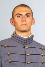 Anthony Lattero headshot with Cadet full dress gray on.