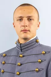 Jacob Ligi headshot Headshot with Cadet full dress gray.