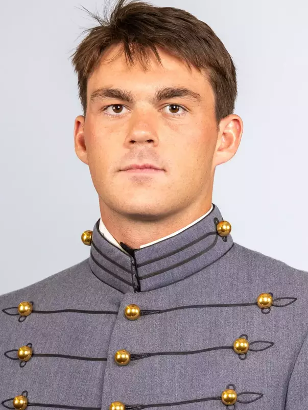 Jack Manero headshot with Cadet full dress gray on.