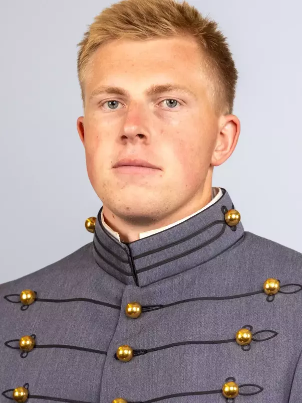 Jimmy Manley headshot with Cadet full dress gray on.
