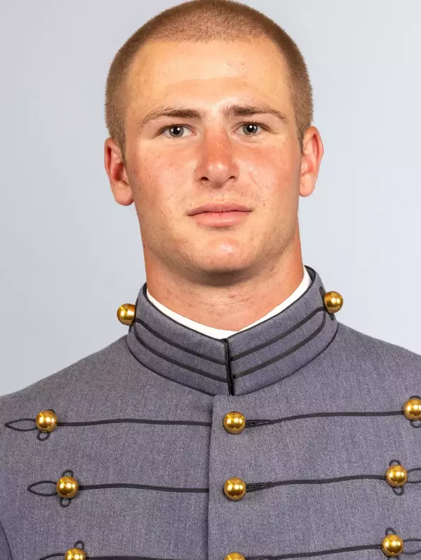 Jake Martini headshot with Cadet full dress gray on.