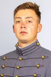 Avi Mehl headshot with Cadet full dress gray on.