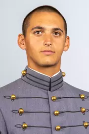 Daniel Odell headshot with Cadet full dress gray on.