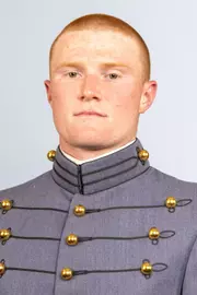 John Prior headshot with Cadet full dress gray on.