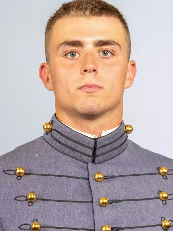 Sam Ralston Headshot with Cadet full dress gray on.