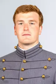 Evan Richardson headshot with Cadet full dress gray on.
