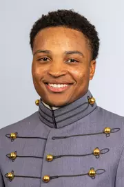 Isaiah Rose headshot with Cadet full dress gray on.