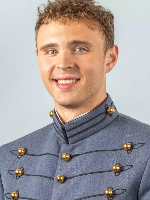 Trevor Smith Headshot with Cadet full dress gray.