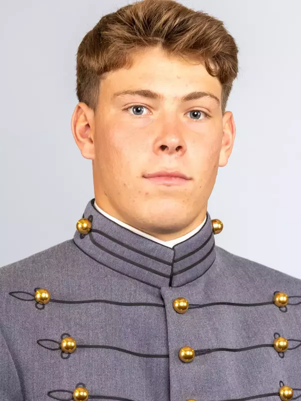 Thor Swanson headshot with Cadet full dress gray on.