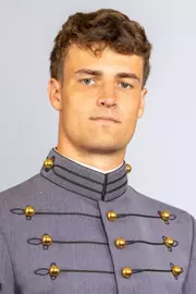 Aiden Weisenborn with Cadet full dress gray on.