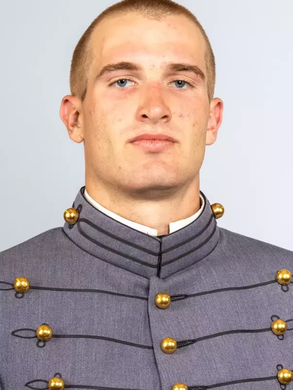 Tade Wynn Headshot with Cadet full dress gray on.