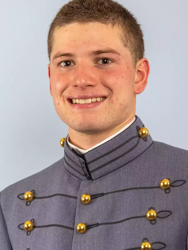 Dylan Bonilla Headshot with Cadet full dress gray on