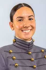 Elly Brackin Headshot with Cadet full dress gray on