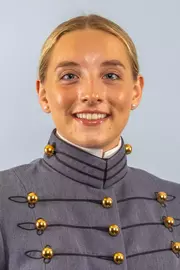 Sydney Braeger Headshot with Cadet full dress gray on