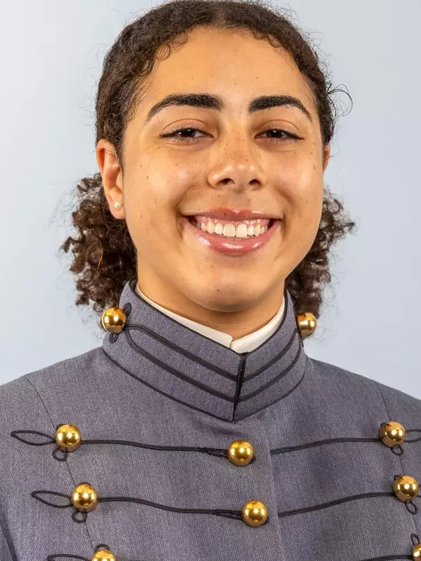 Audrey Caesar Headshot with Cadet full dress gray on