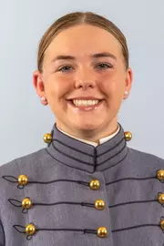 Brooke Futch Headshot with Cadet full dress gray on.