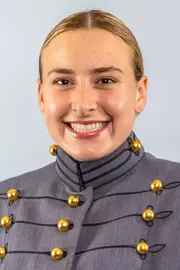 Jenna Hart Headshot with Cadet full dress gray on.