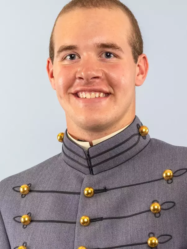 Tanner Innis Headshot with Cadet full dress gray on