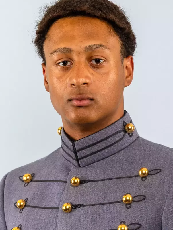 Maxwell Jordan Headshot with Cadet full dress gray on