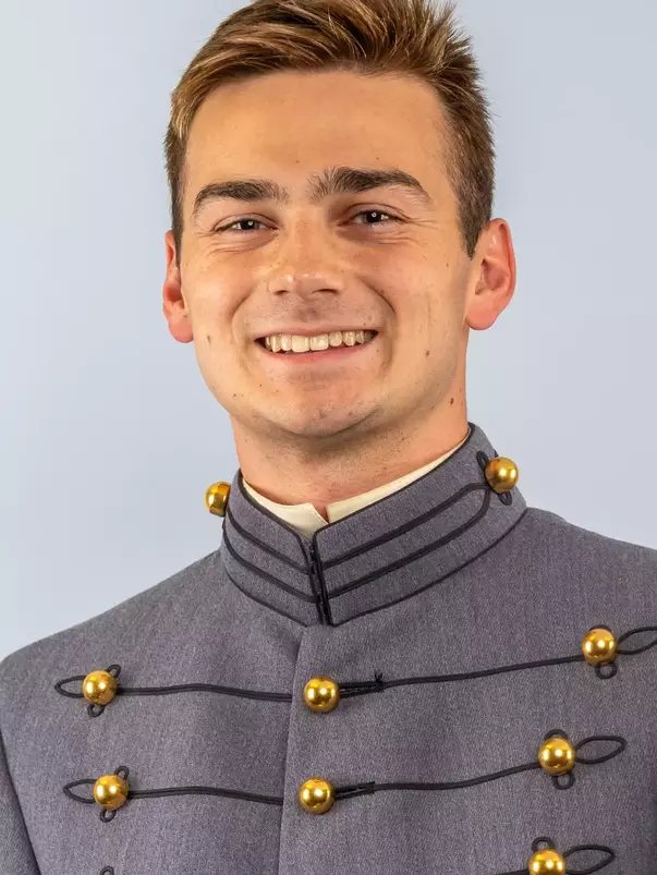 Zac Leith Headshot with Cadet full dress gray on