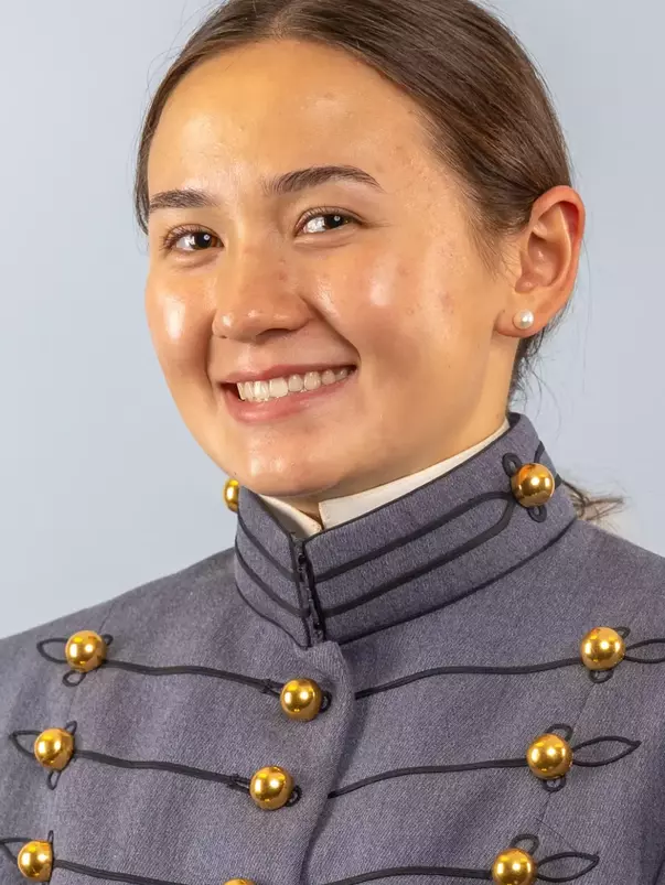 Marianne Orr Headshot with Cadet full dress gray on.