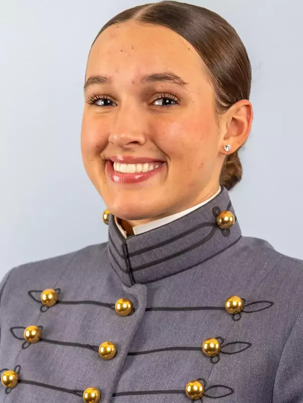 Campbell Payton Headshot with Cadet full dress gray uniform on.