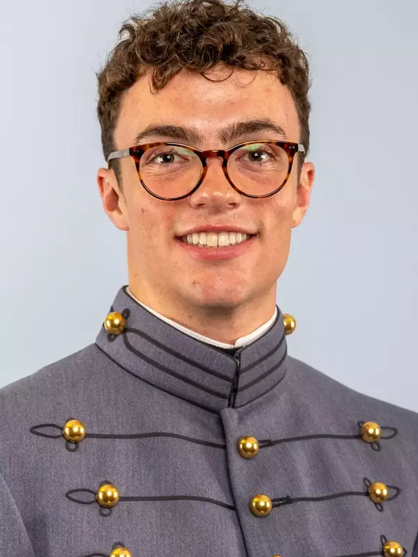 Kohen Rankin Headshot with Cadet full dress gray on