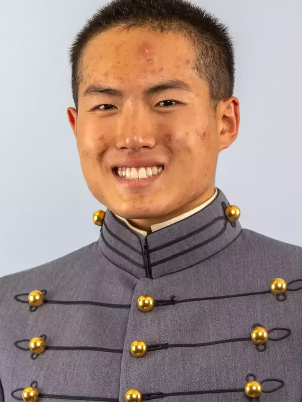 Gavin Santoso Headshot with Cadet full dress gray on